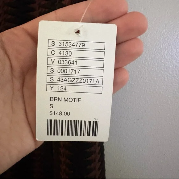 NWT Anthropologie Maeve Meridian Midi Dress Brown & Black Size Small - Picture 10 of 14